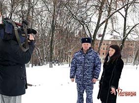 В Орле росгвардейцы рассказали журналистам об обеспечении безопасности на новогодних праздниках